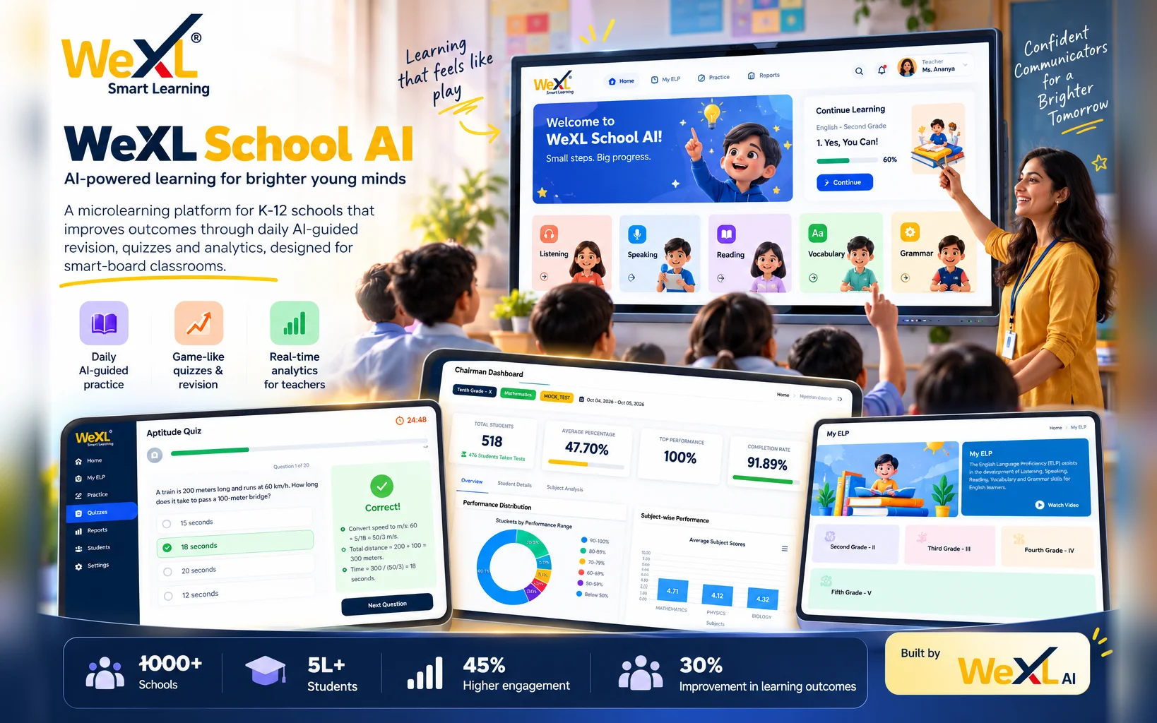 WeXL School AI screen